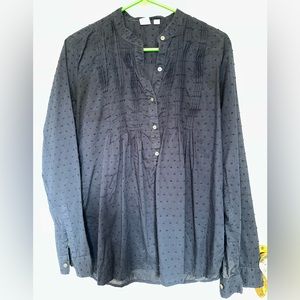GAP Sheer Long Sleeve Blouse Size XS